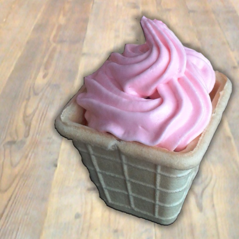 Slagroomwafel met fruit